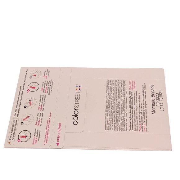 New Unopened Color Street Nail Strips - Glitter Blue Mermaid Scales Design - Picture 2 of 2